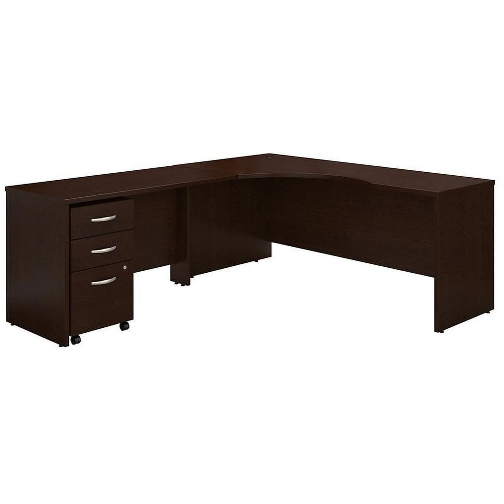 72"W Left Hand Corner Desk with Return and Mobile Cabinet T800939