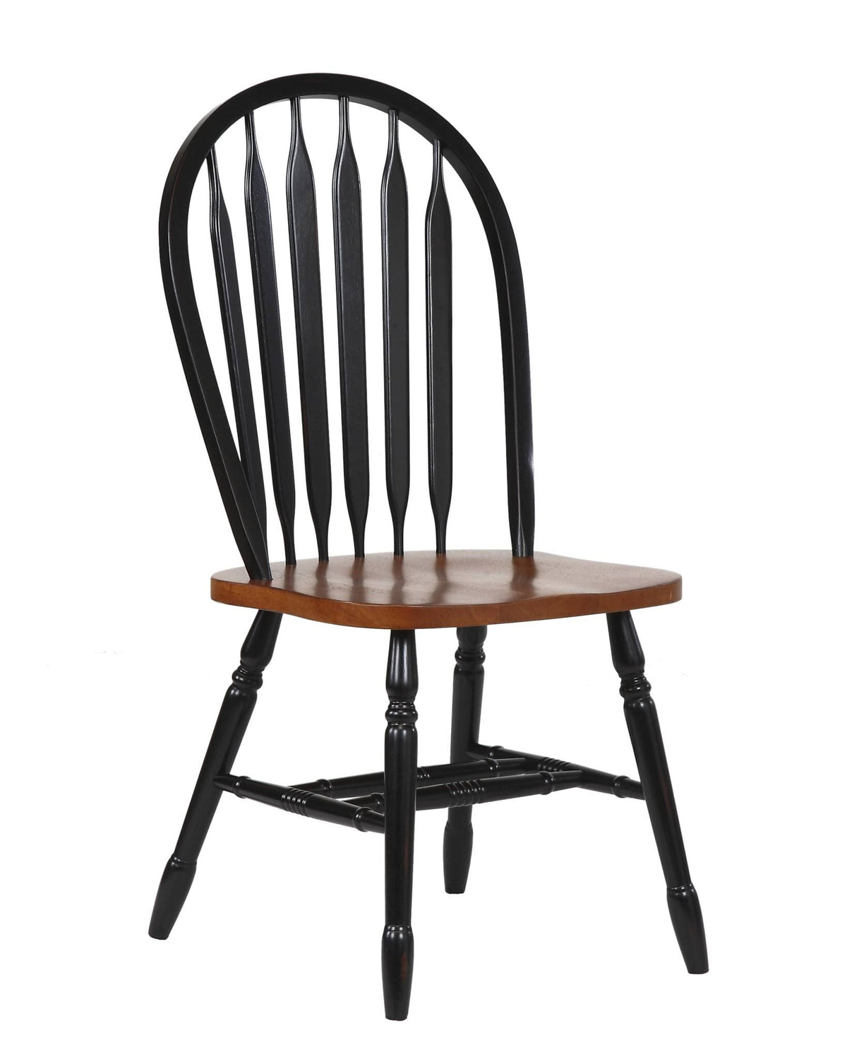Arrowback Dining Chair Antique Black Cherry Set of 2 W6387
