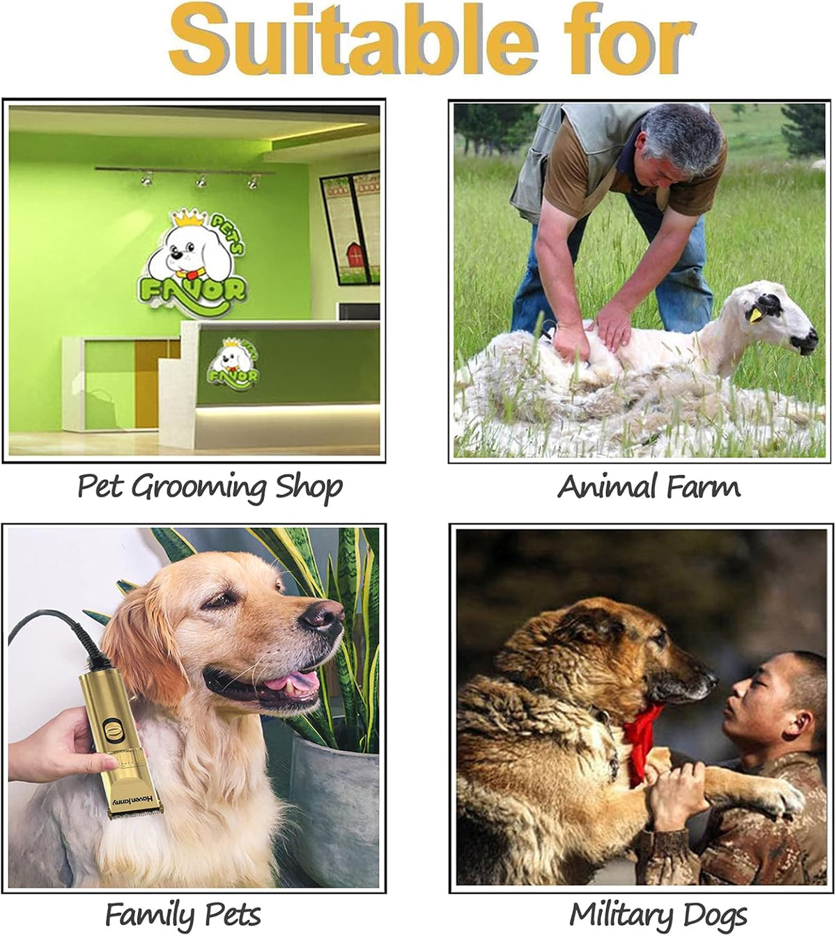 12V High Power Plug-in Dog Clippers W7186