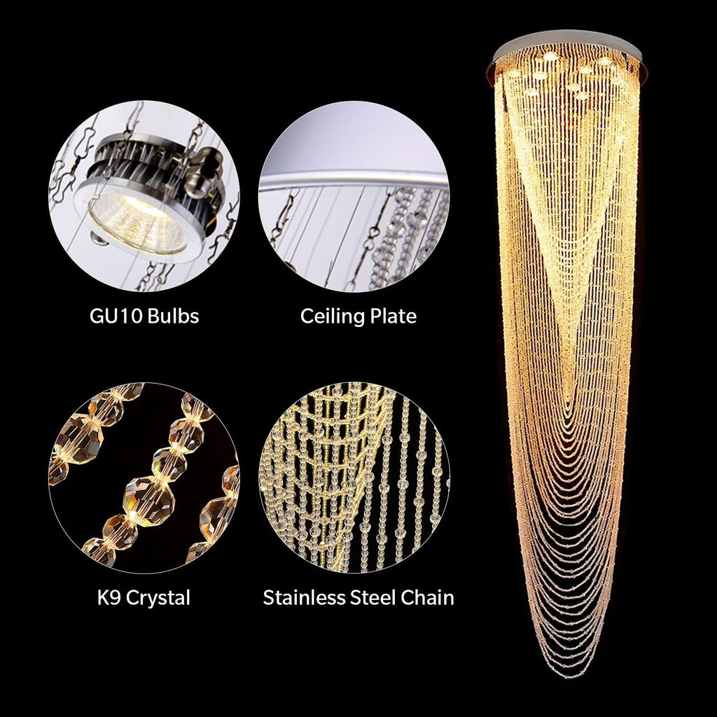 H91'' High Ceiling Modern Crystal Chandelier B905