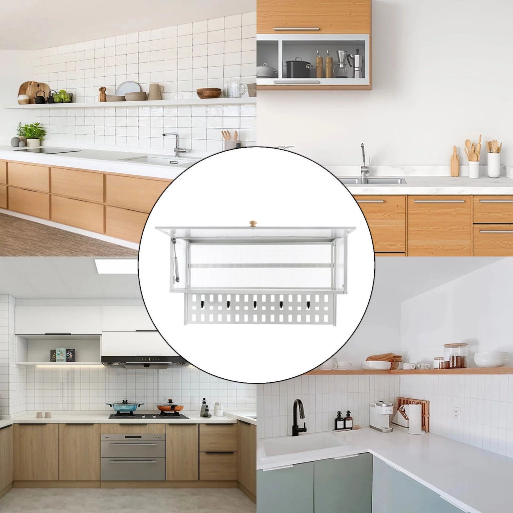 Wall-Mounted Cabinet with Storage Shelf White Translucent F6989
