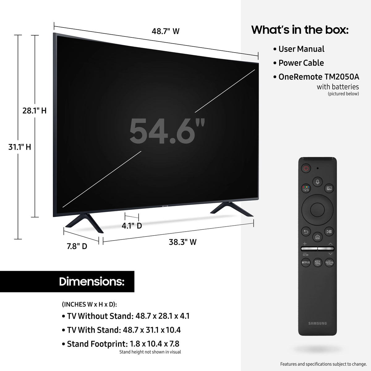 55 Class Curved 4K UHD LED Smart TV G66553