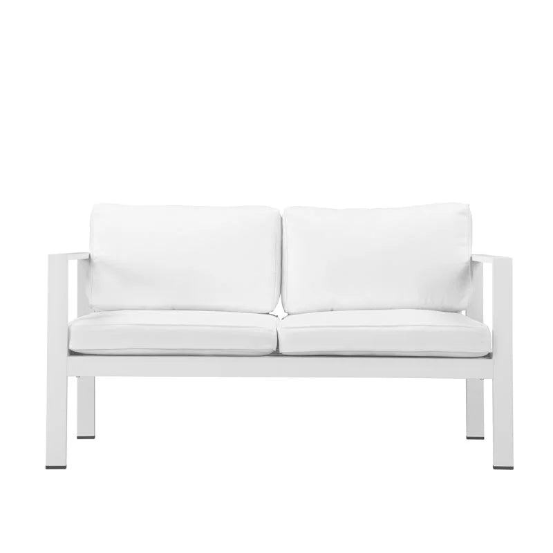 White 4-piece Aluminum Frame Outdoor Sofa Set I33885