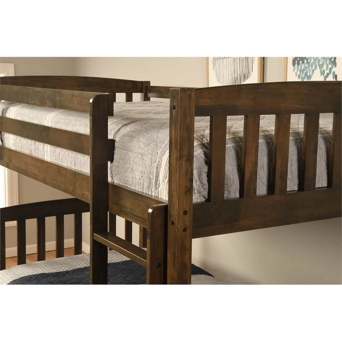 Twin Wood Bunk Bed with Storage Drawers I304129