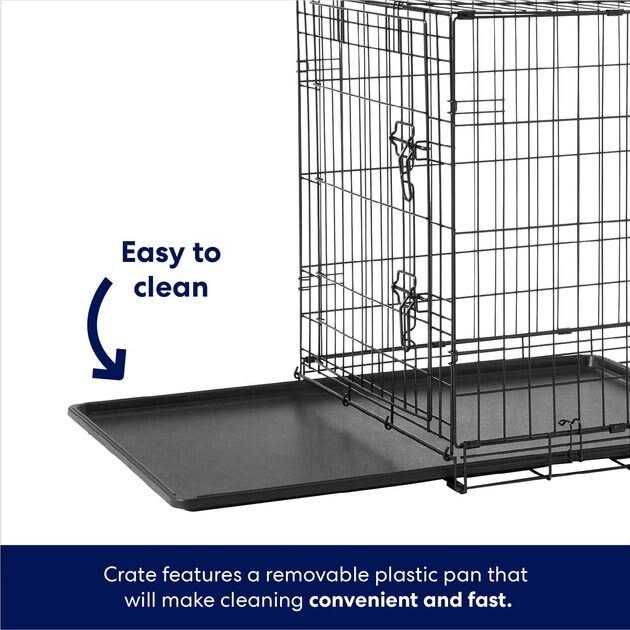Heavy Duty Fold & Carry Double Door Collapsible Wire Dog Crate O151931