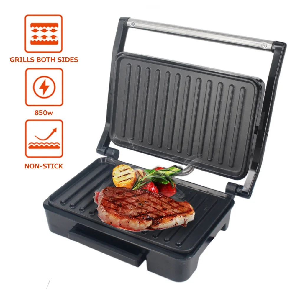 Stainless Steel 850w Bread Machine Sandwich Panini Maker D612
