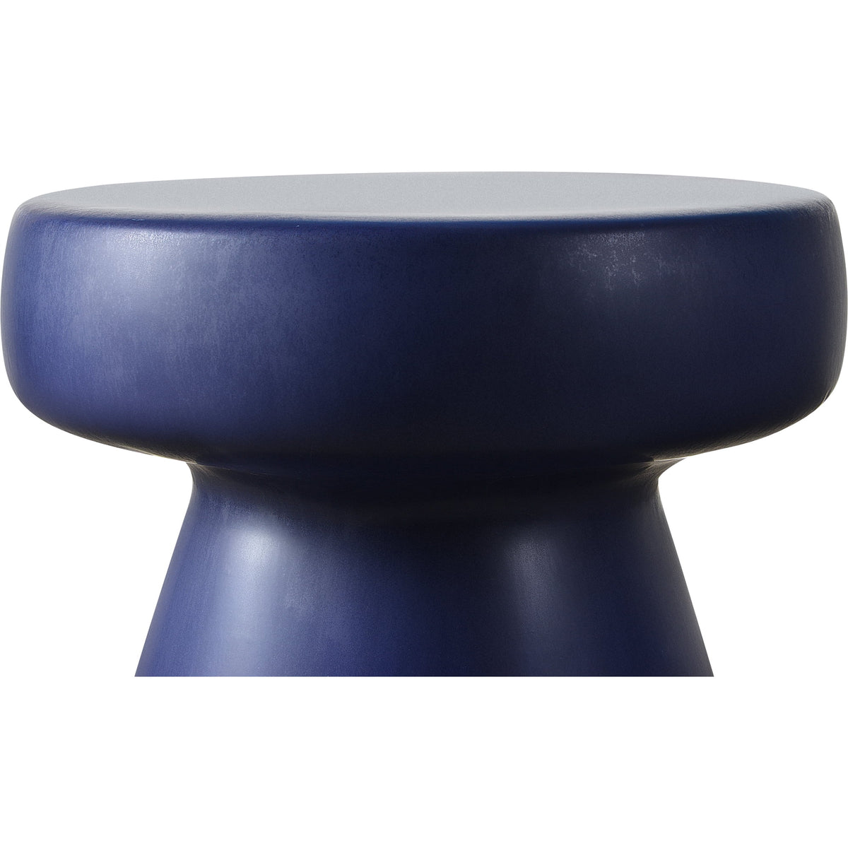 Ceramic Mushroom Outdoor Side Table 16" Navy Blue I8149