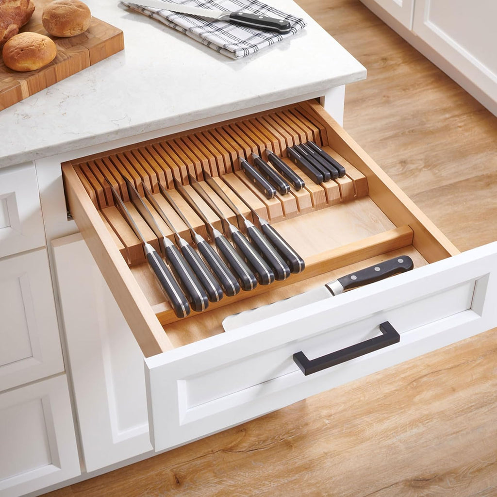 Dual Row Knife Block Drawer Organizer K42087