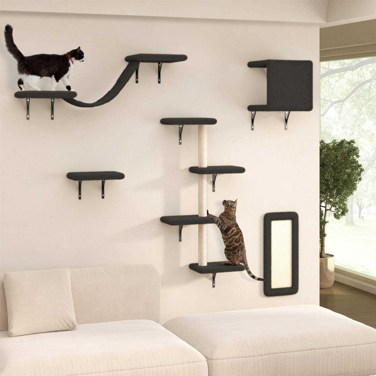 Wall Mounted Shelves Set Cat Tree R870046