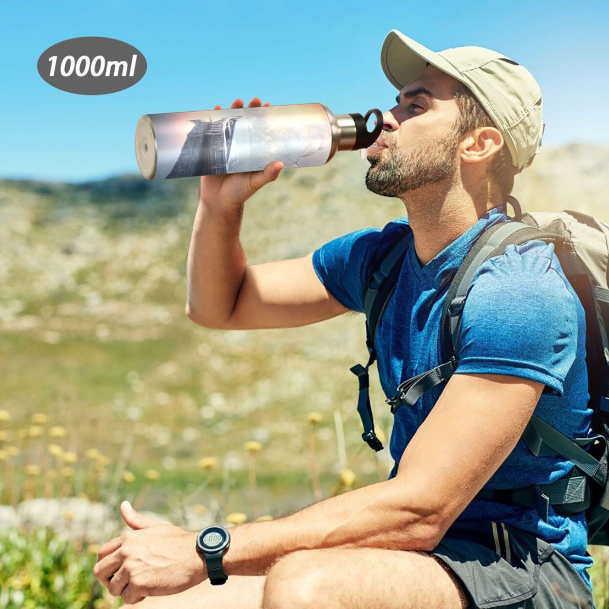 Insulated Stainless Steel Water Bottle with Straw Lid, 20 oz N6380