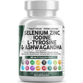 Selenium Zinc Iodine L Tyrosine Ashwagandha 60 Capsules E73495