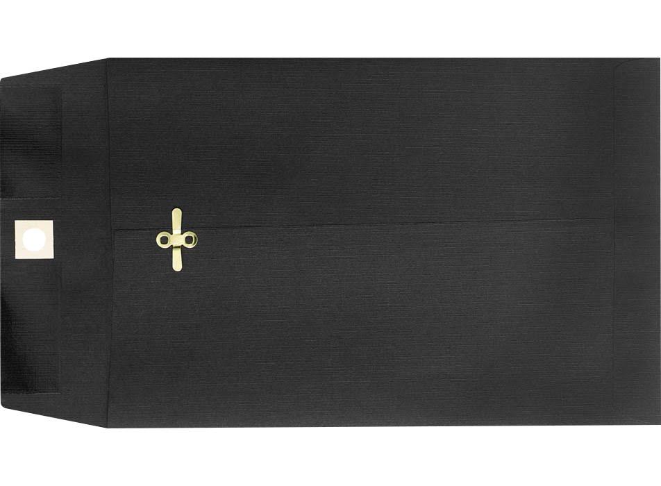 9 inch x 12 inch Clasp Envelopes, 28 lb, Black U185928