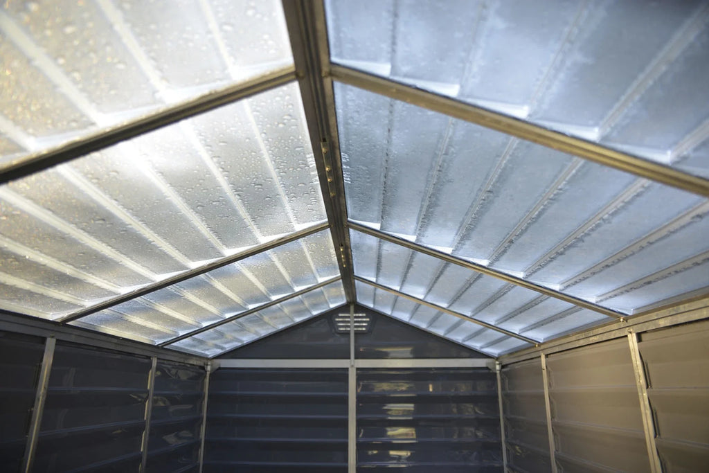 6' x 12' Polycarbonate Aluminum Storage Shed W6028
