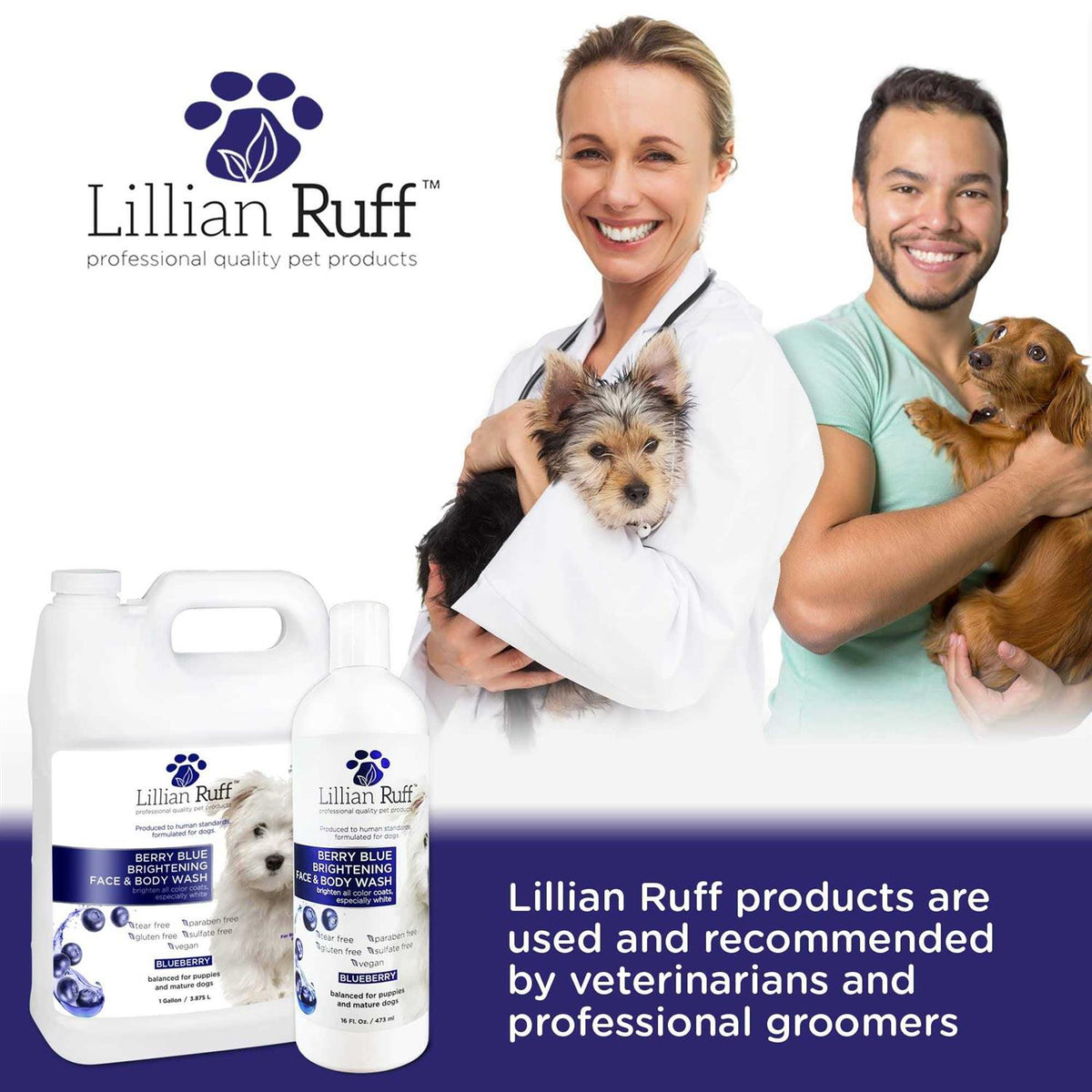 Berry Blue Brightening Face and Body Wash for Dogs and Cats P992