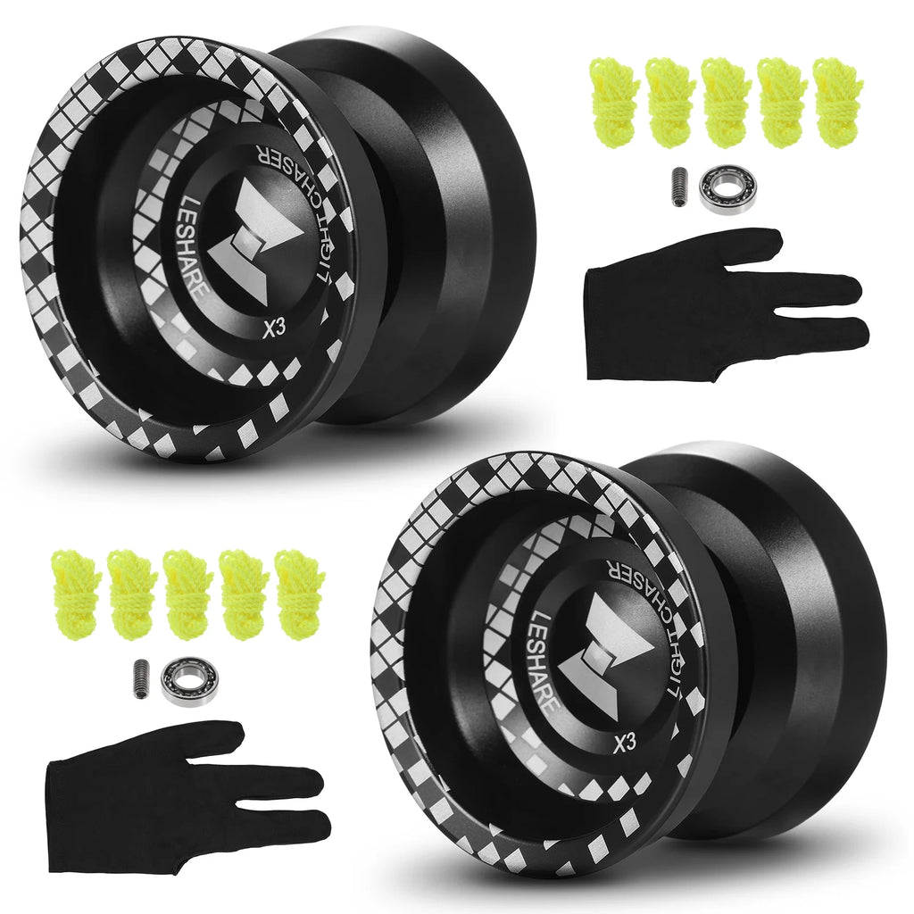 2 Pack Aluminum Alloy Responsive YoYo with Unresponsive Bearing W355