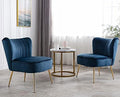 Velvet Accent Chairs Set of 2 with Golden Legs A355894