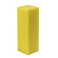 Yellow Square Pillar Candle 12 count O440711