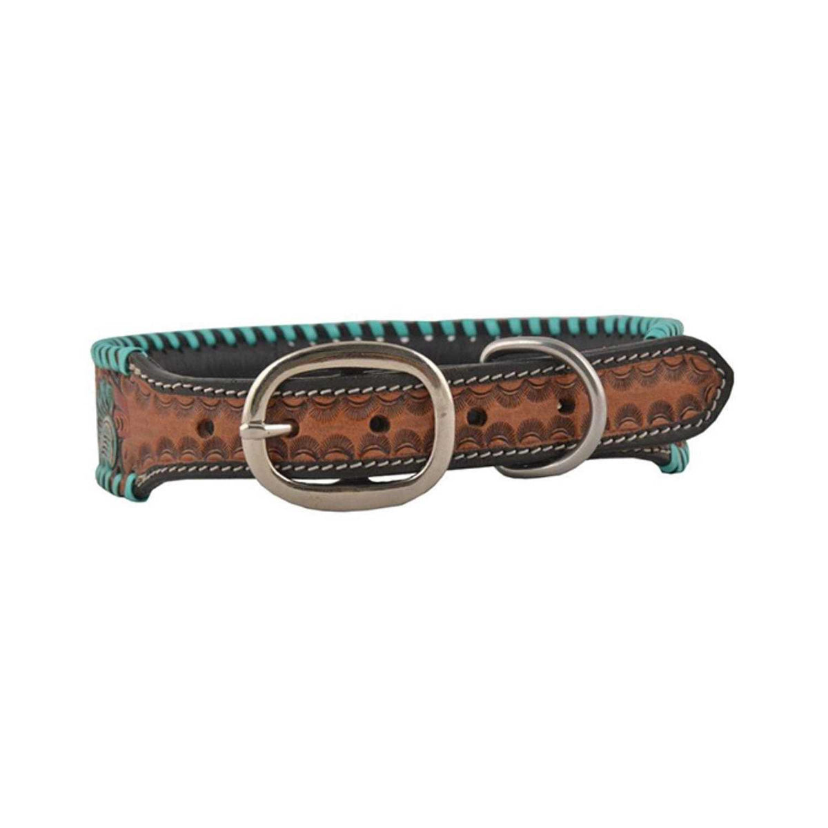 Tooled Leather Dog Collar E860678