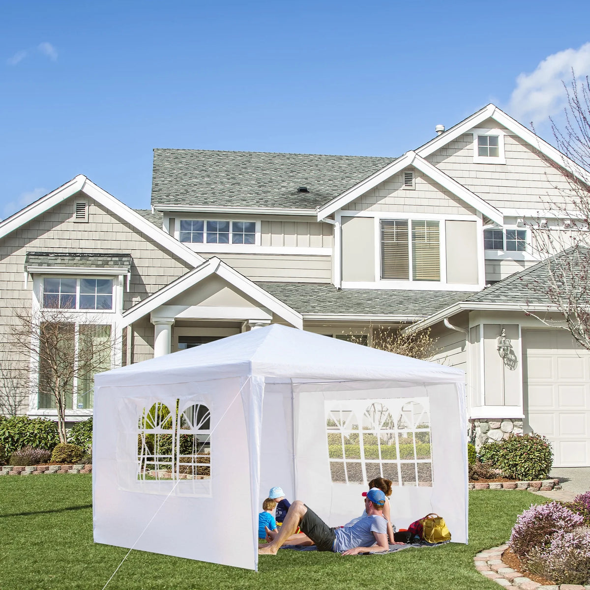 10'x10' Canopy Tent with 3 Removable Sidewalls J91070