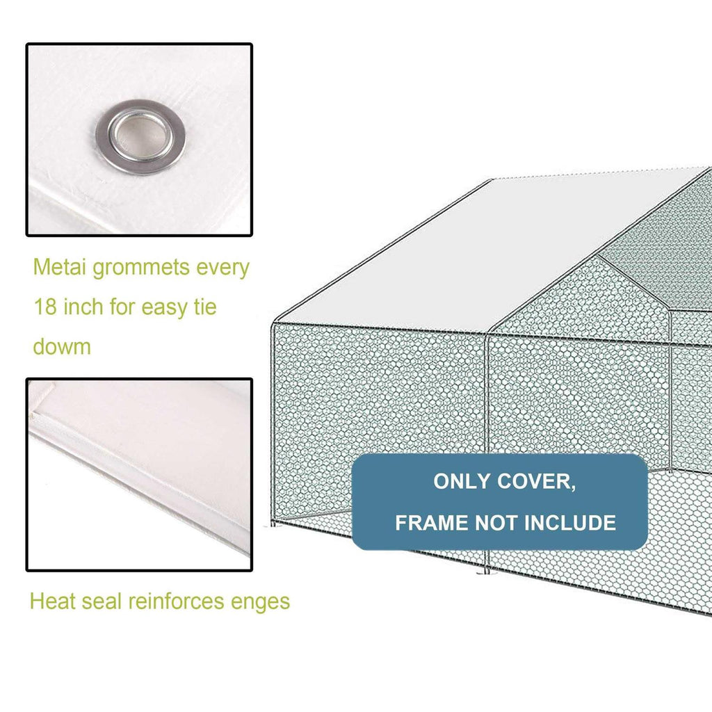 Outdoor Metal Chicken Coop Cover with Ball Bungees V836