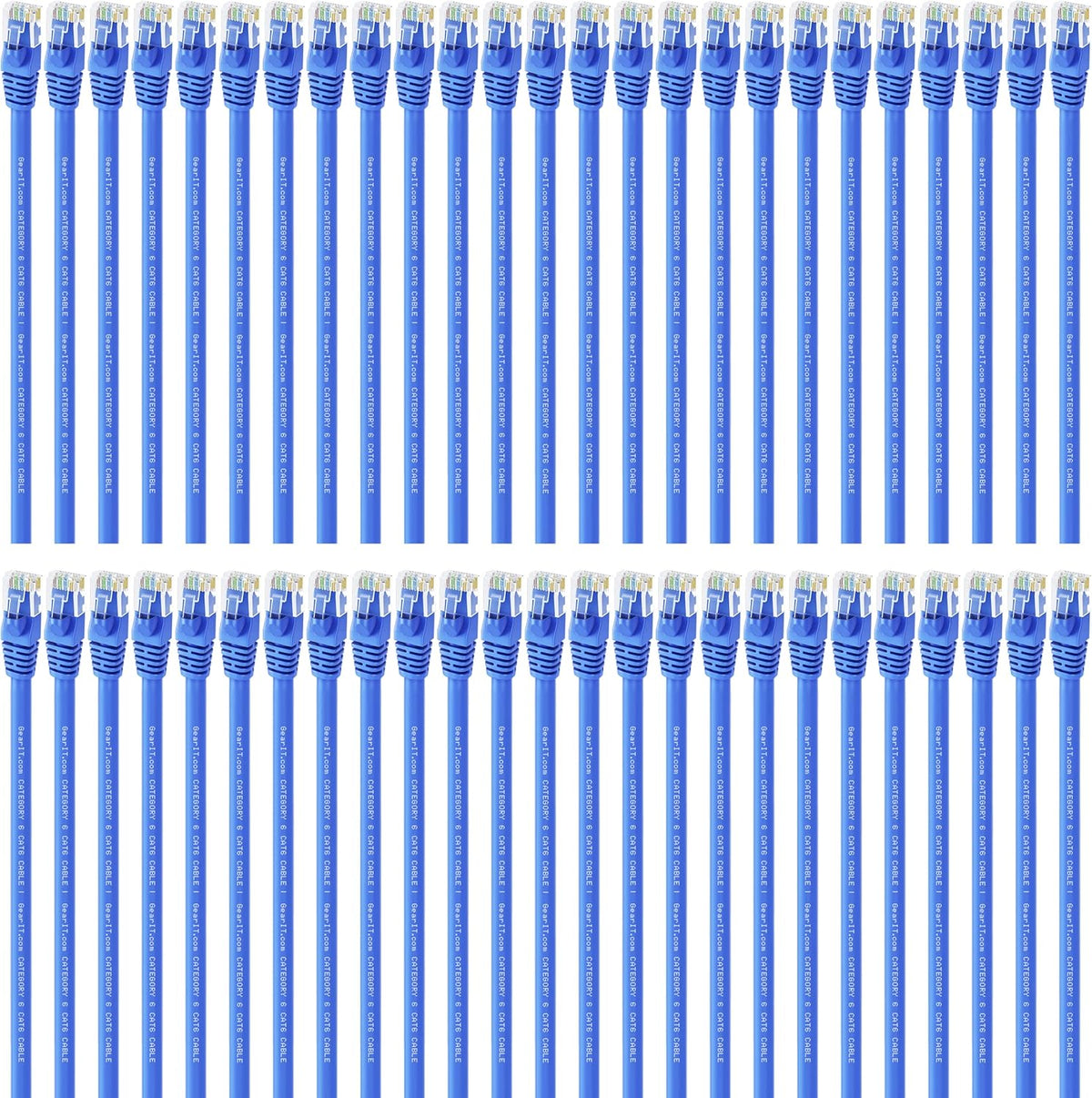 Cat6 Ethernet Cable 1 ft (50-Pack) Blue P221