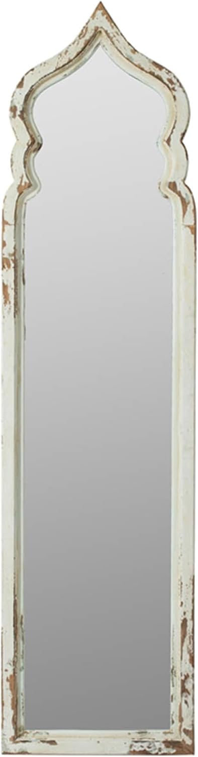 Vintage Weathered White Full Length Floor Mirror Z263871
