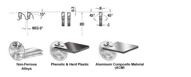 10 inch Carbide Tipped Aluminum and Non-Ferrous Metals 80T Saw Blade E876