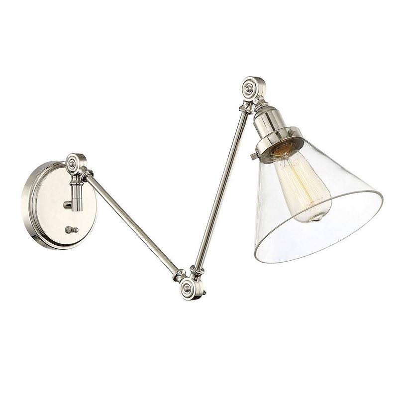 Satin Nickel Adjustable Sconce A9282