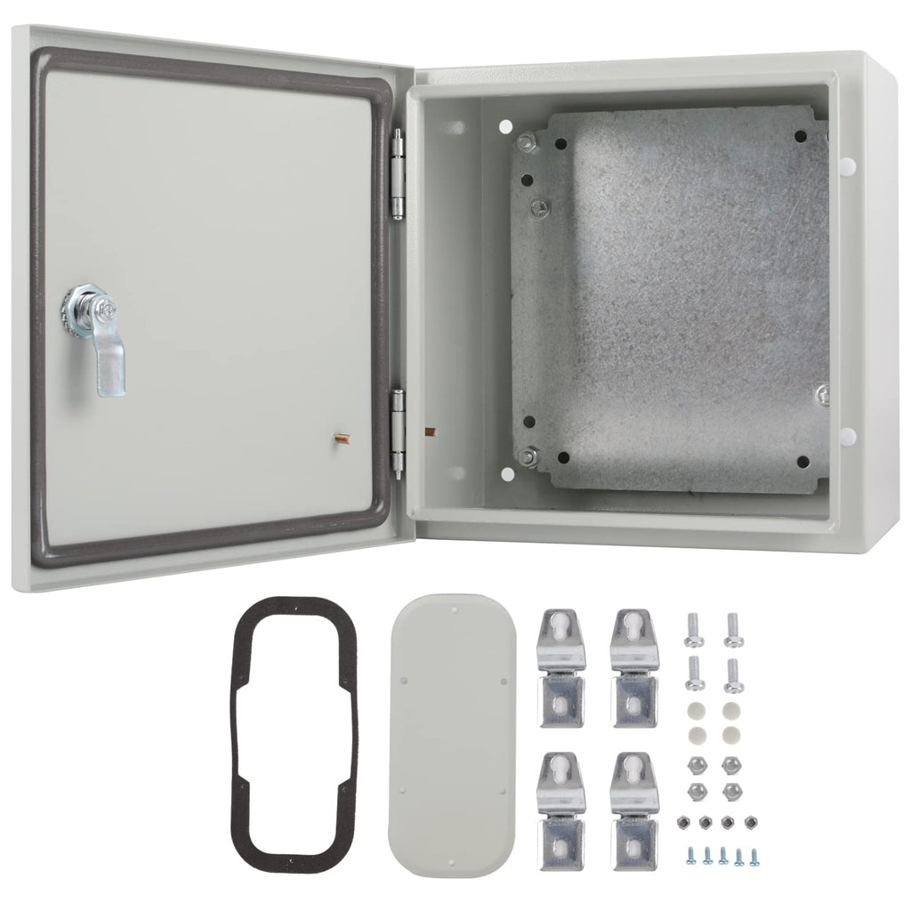 16 x 16 x 6'' NEMA 4X Steel Electrical Box with Mounting Plate F742557