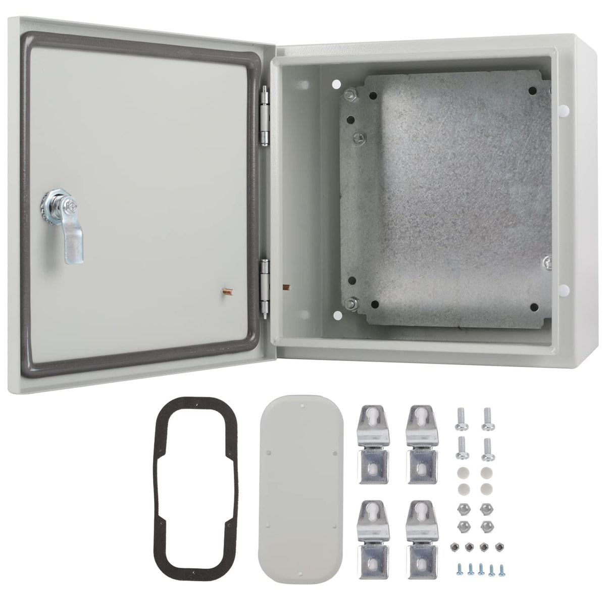 16 x 16 x 6'' NEMA 4X Steel Electrical Box with Mounting Plate F742557