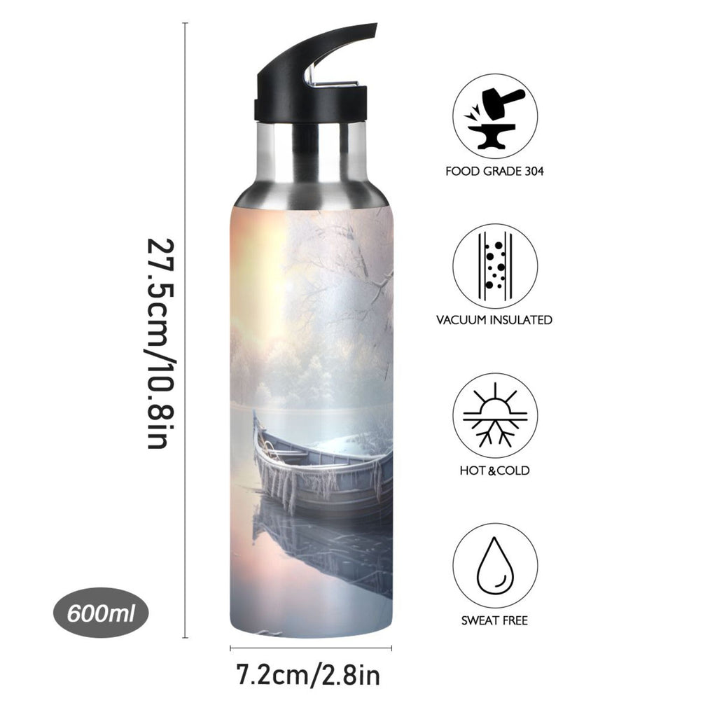 Insulated Stainless Steel Water Bottle with Straw Lid, 20 oz N6380