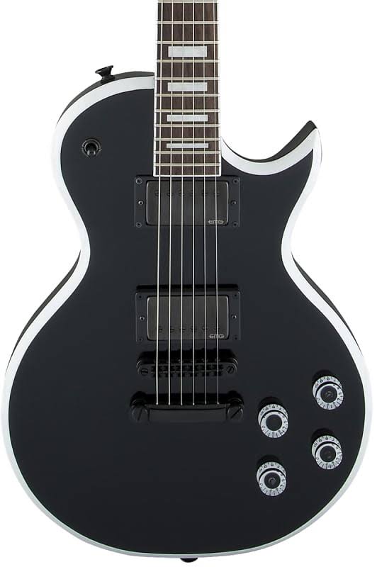 Black with White Bevels Electric Guitar R864086