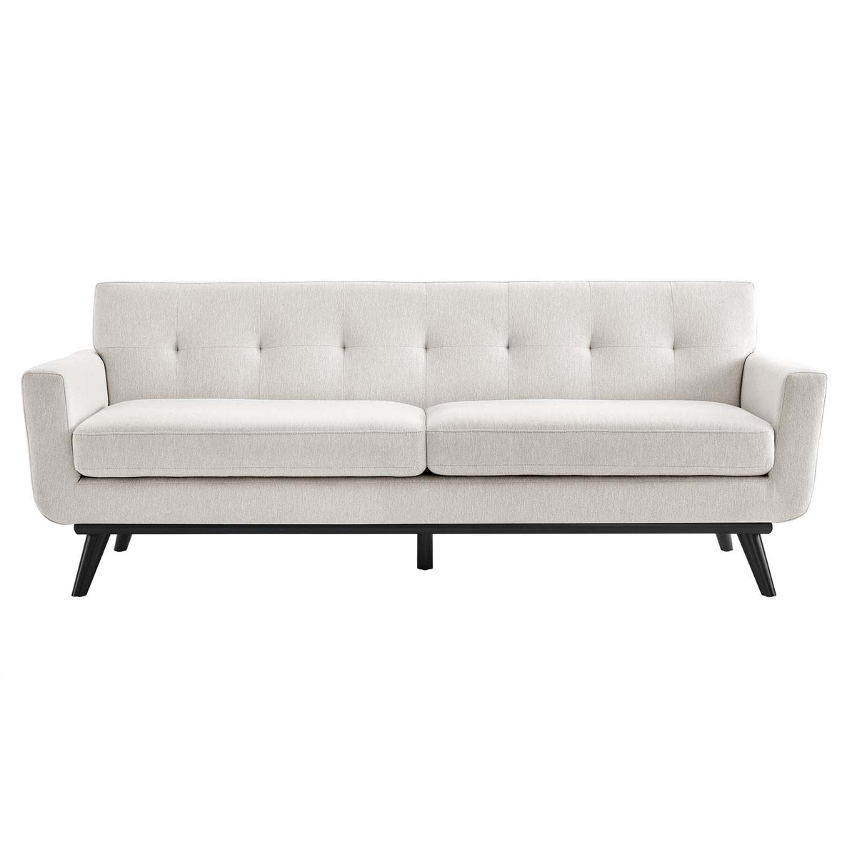 Ivory Herringbone Fabric Sofa C99505