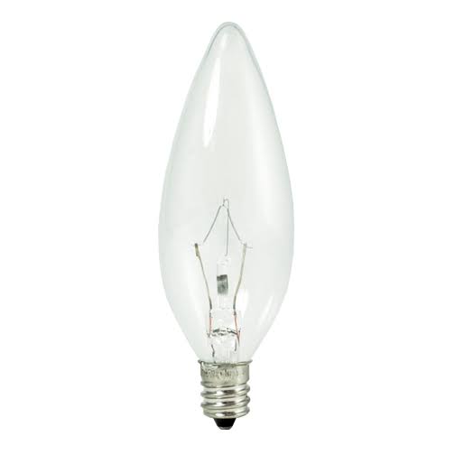 30 Packs Dimmable Clear B10 Chandelier Bulb Candelabra Base Y554
