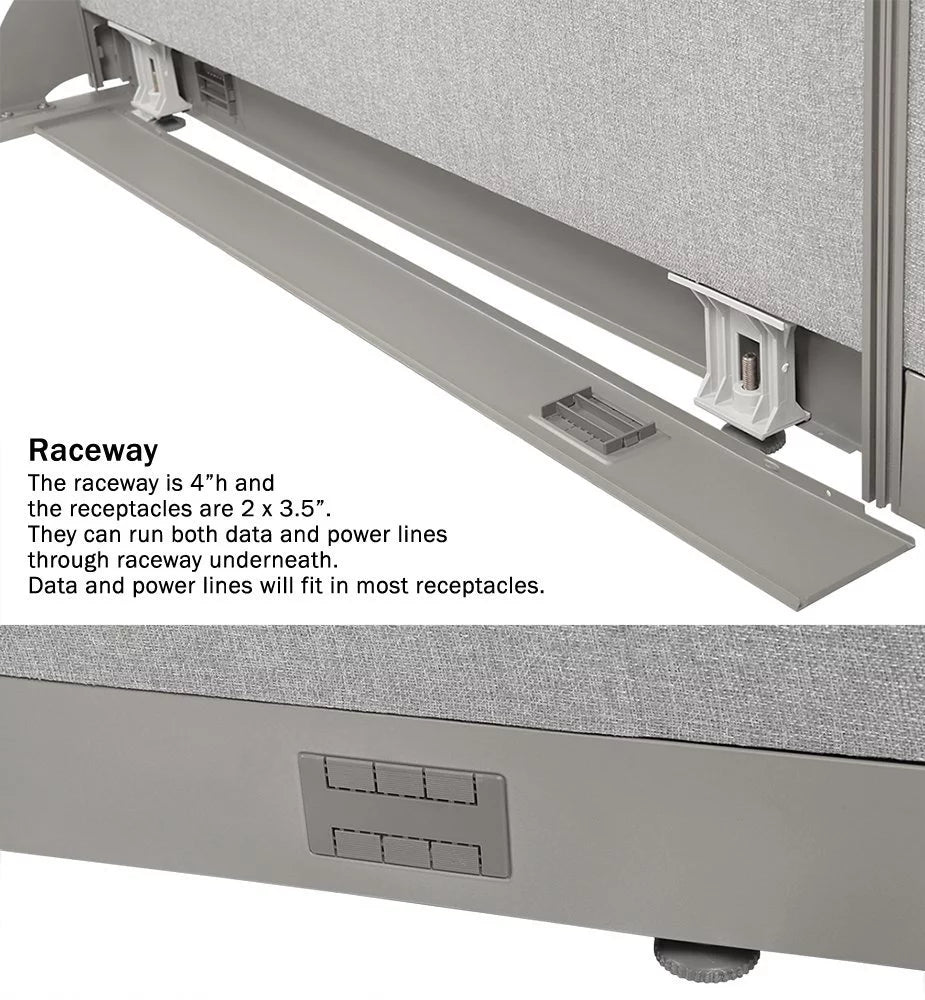 L-Shaped Freestanding Office Partition H38383