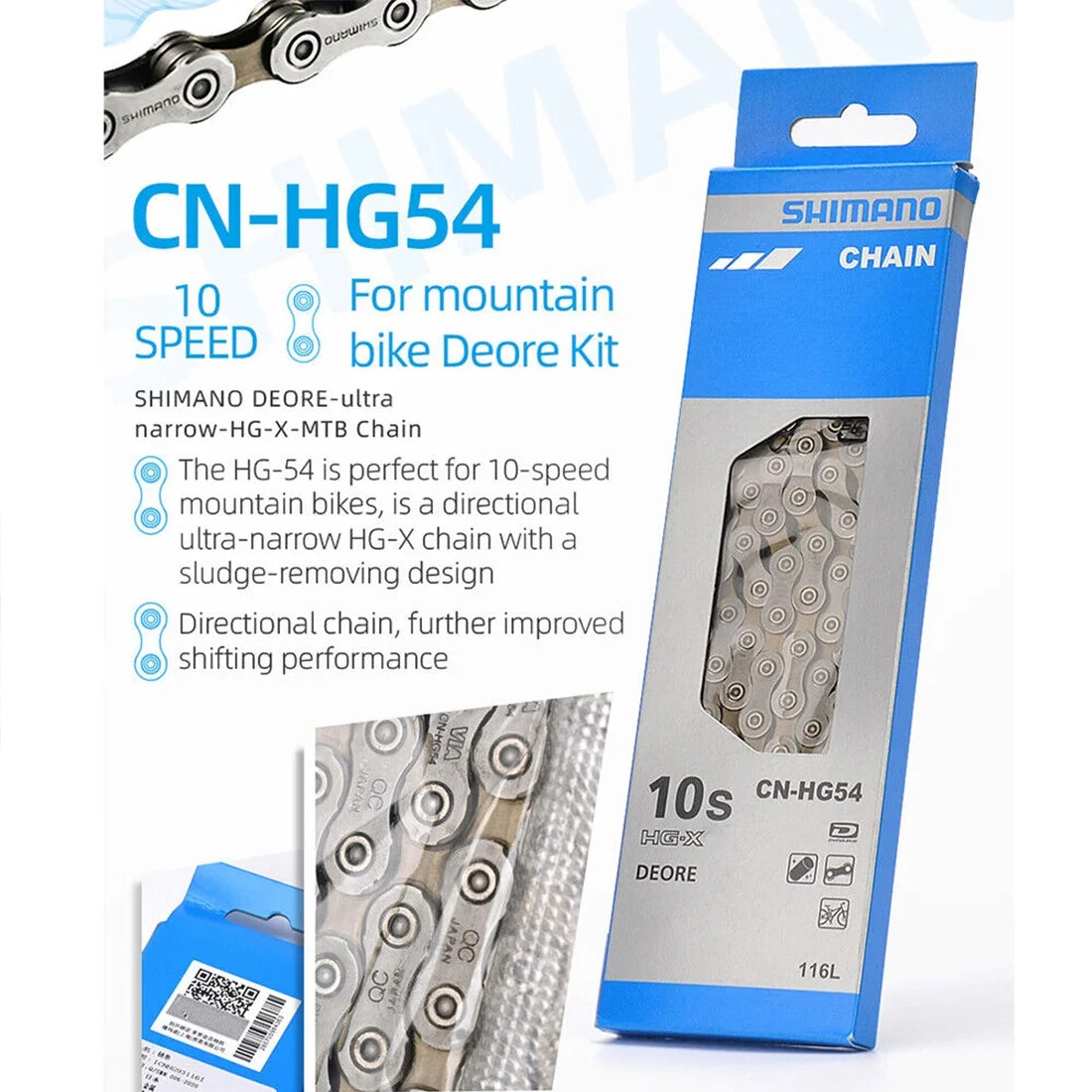10 Speed Mountain Bike Chain 116 Links Q288771