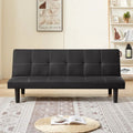 Black Velvet Convertible Sofa Bed E8893