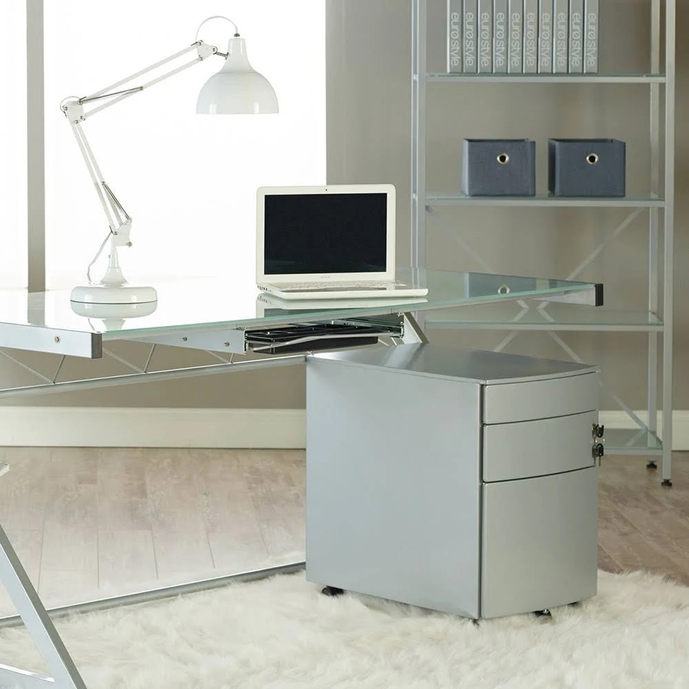 Silver File Cabinet Z156511