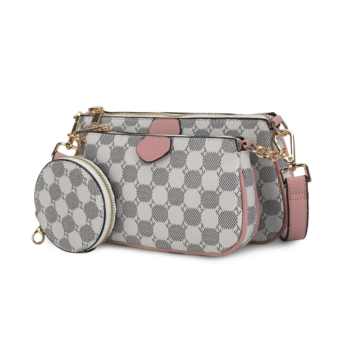 Black Crossbody Handbag 3-Piece Set J407695