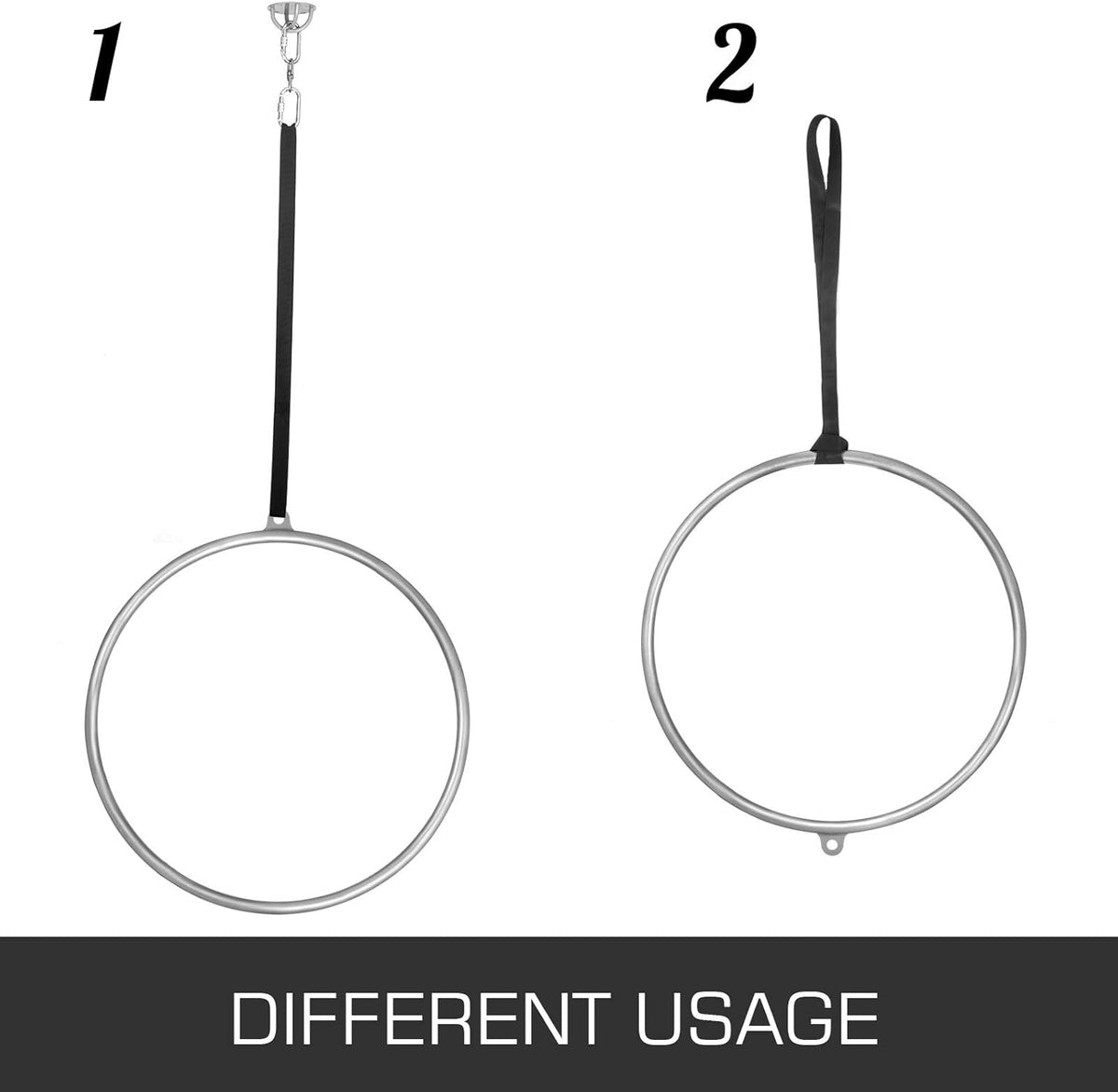 Silver Stainless Aerial Hoop with Accessories K65080