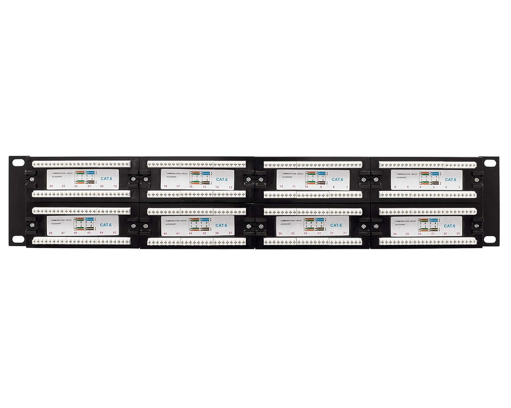 48 Port Cat6 Patch Panel, 19 inch 1U Y197701