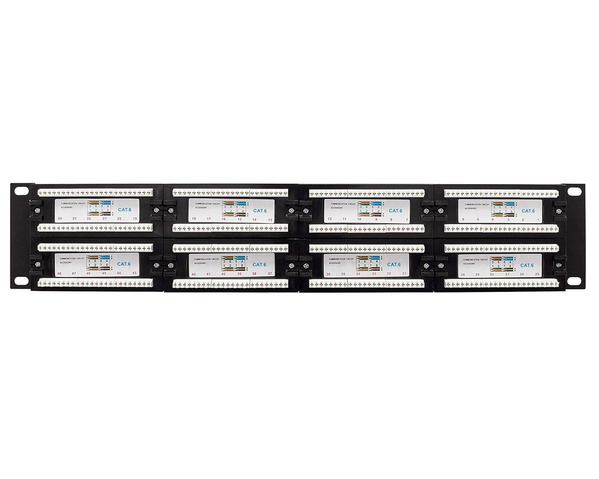 48 Port Cat6 Patch Panel, 19 inch 1U Y197701