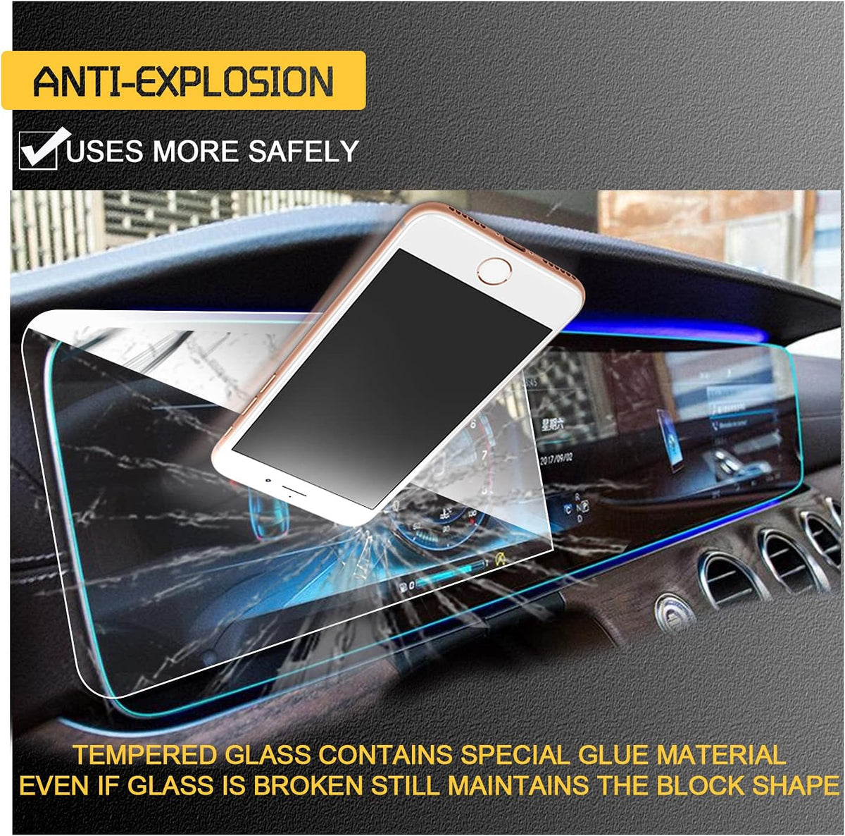 12.3IN Tempered Glass Car Navigation Screen Protector Pack of 2 S7692