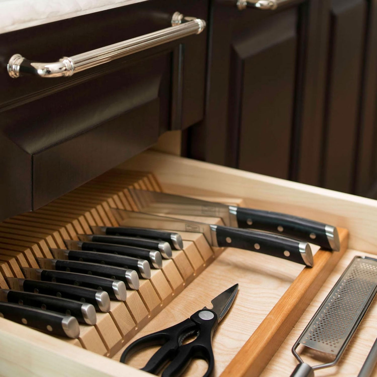 Dual Row Knife Block Drawer Organizer K42087