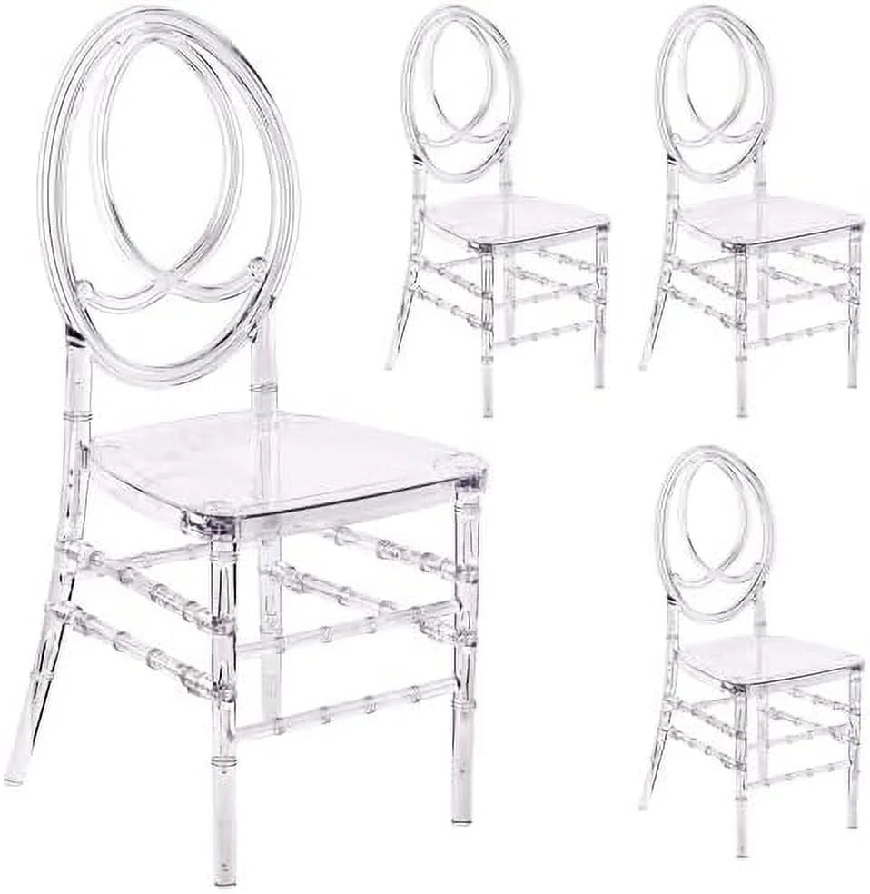 Set of 4 Clear Acrylic Dining Chairs U86215