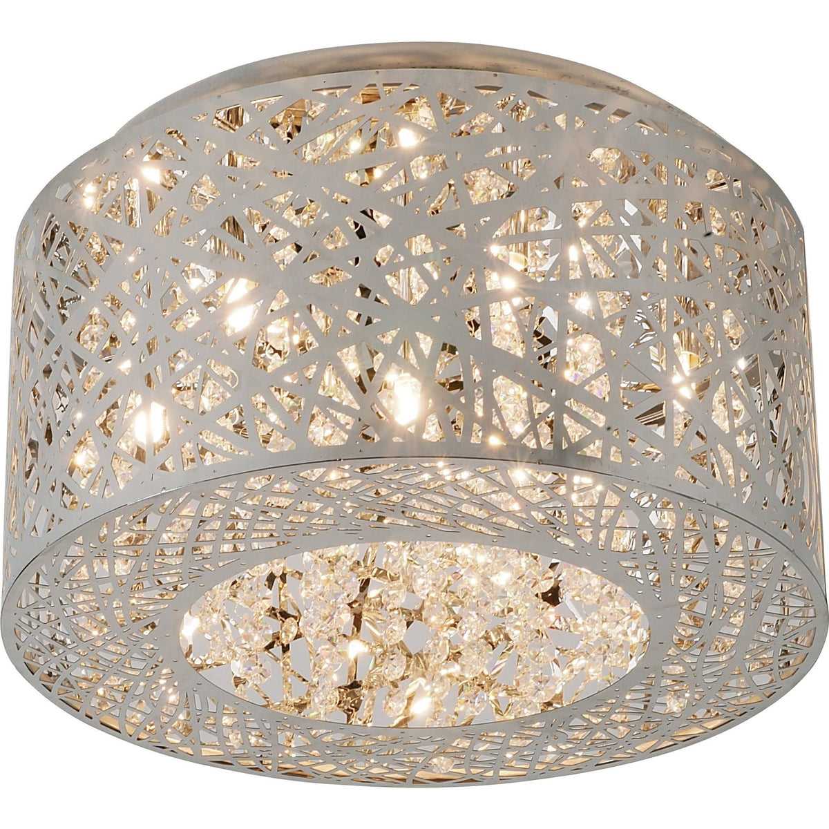 7-Light LED Flush Mount Polished Chrome P8600