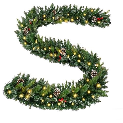 9 FT Pre-lit Christmas Garland with Lights R578857