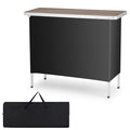 Brown Portable Bar Table with Carrying Bag O4928