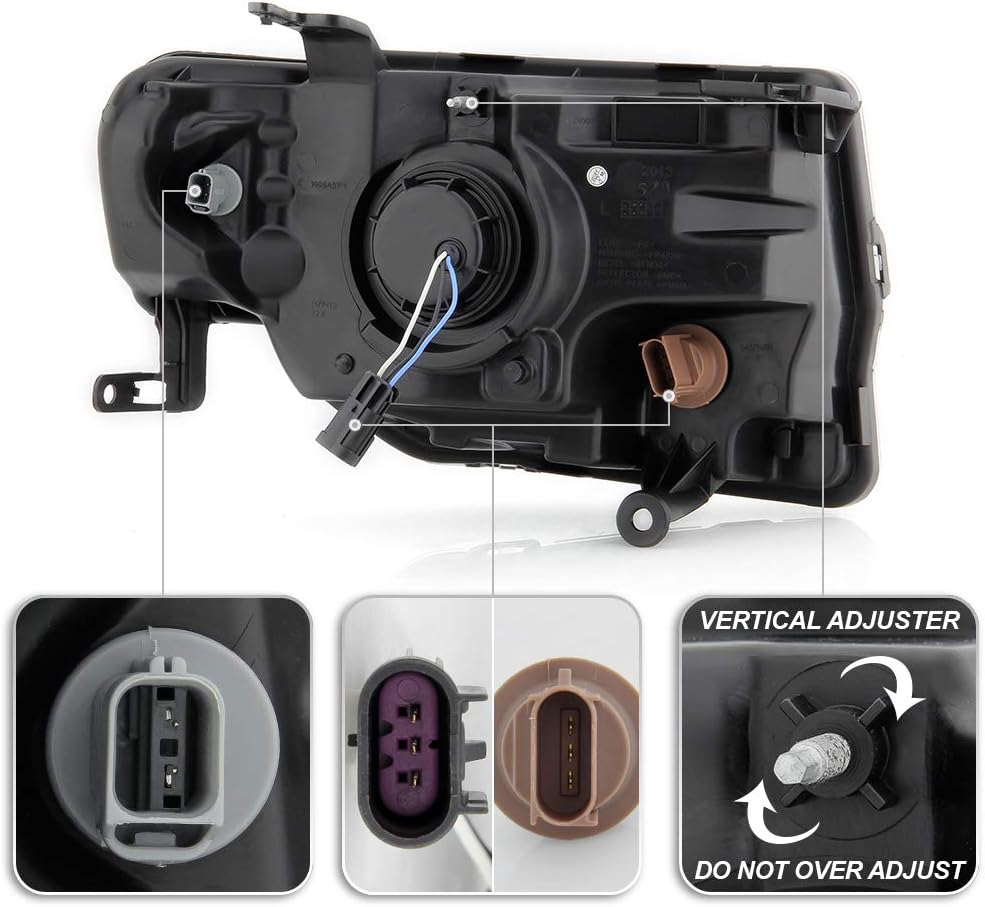 Black Housing LED Projector Headlights for Ford Escape F2717