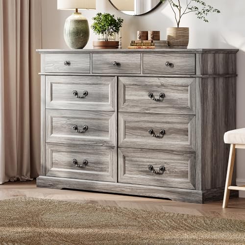 Beige 6 Drawer Wood Dresser L20643